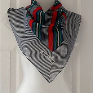 Daniel La Forêt Striped Scarf Cotton Hand rolled VTG